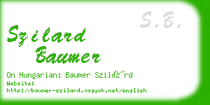 szilard baumer business card